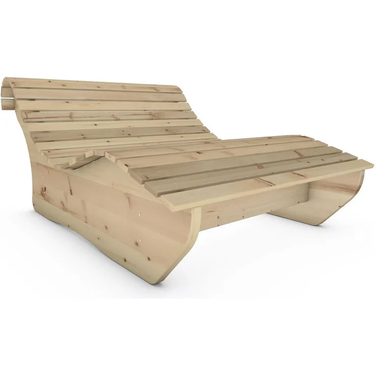 Relaxliege "Heiner" Gartenliege 120cm Zirbe – Bild 7