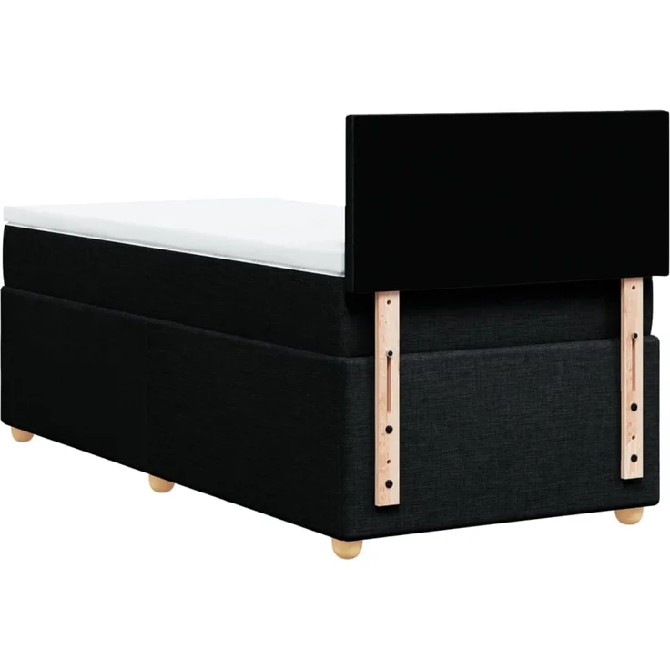 vidaXL Boxspringbett mit Matratze Schwarz 80x200 cm Stoff 3288802 – Bild 8