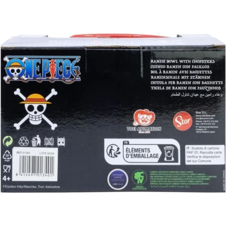 One Piece Ramen Schüssel 2515 ml mit Stäbchen Geschenkbox – Bild 5