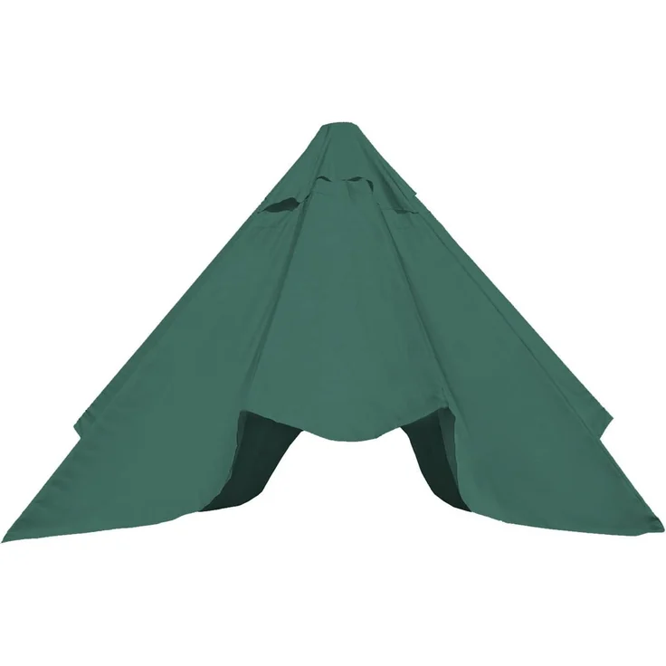 Ersatz-Bezug für Sonnenschirm Florida, Sonnenschirmbezug Ersatzbezug, Ø 3,5m Polyester 8 Streben ~ grün – Bild 4