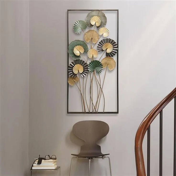Dekoleidenschaft Metallbild 3D Wandbild "Blätter" oder "Gingko" aus Metall, verschiedene Modelle, Blätter, Wanddeko, Wandschmuck, Bild für Wohnzimmer, Flur, Schlafzimmer – Bild 2