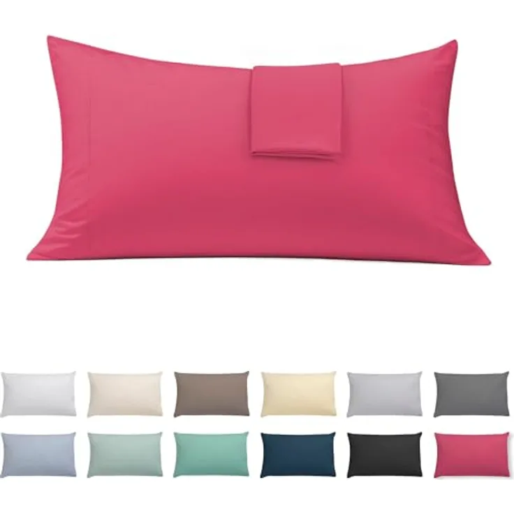ECOMMERC3 Kissenbezug, 150 cm, extra weich und bequem, Kirschrot, atmungsaktiv, leicht zu waschen, Cherry