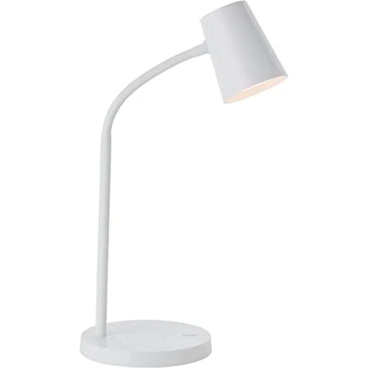 BRILLIANT Illa LED Tischleuchte Induktionsladeschale weiß | 1x LED integriert, 5.5W LED integriert, (Lichtstrom: 780lm, Lichtfarbe: 3000K)