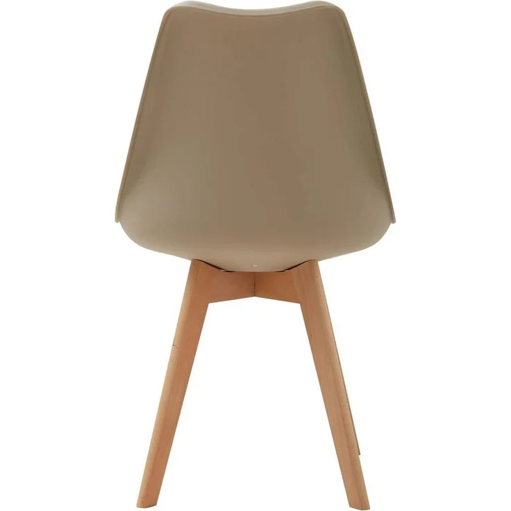 Esszimmerstuhl 8er Set Massivholzbeine Stuhlkissen 8 Stühle Weiß+beige – Bild 7