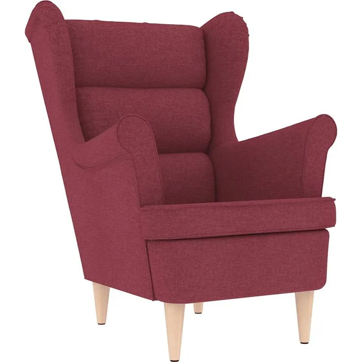 vidaXL Sessel Weinrot 74x84x100 cm Stoff 4016898