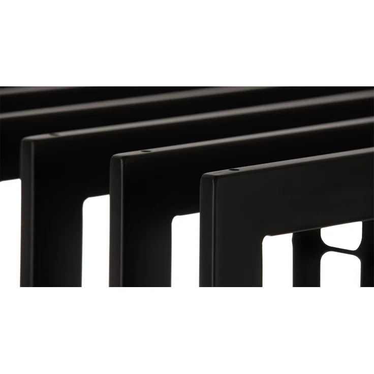 DELUKE® Kaminholzregal Metall PREMIUM - Innen und Aussen, Schwarz Brennholzregal innen Kaminholzständer Kaminholzhalter Feuerholzregal Aussen Holz stapeln Terrasse, 40x50x100cm – Bild 7