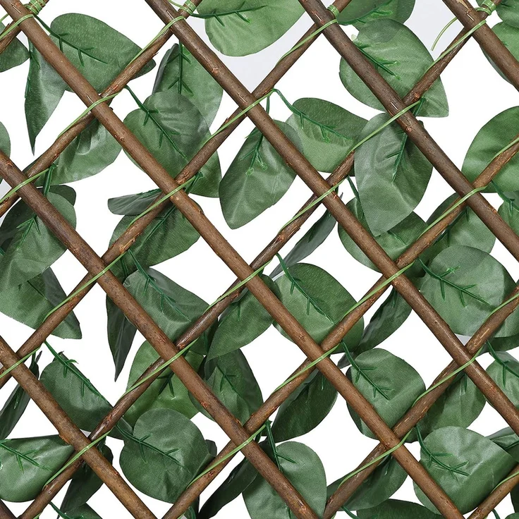 Sekey Efeu Sichtschutz 100 x 200 cm mit Kabelbinder, künstliche Hecke Sichtschutz Ohne Bohren, Balkon Sichtschutz Kunstpflanzen Sichtschutzfächer für Balkon Garten, Blatt A – Bild 6