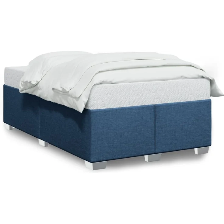 vidaXL Bettgestell ohne Matratze Blau 120x200 cm Stoff 3284470 – Bild 1