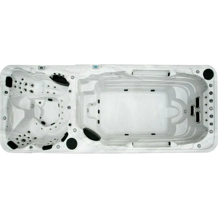 XXXL Luxus Led Swim Spa 580x230 Whirlpool Gegenstromanlage Outdoor Schwimmbecken – Bild 1