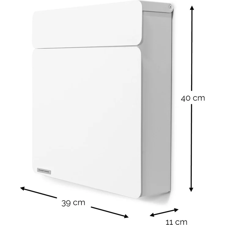 Spinder Design Briefkasten Inbox Weiß – Bild 9