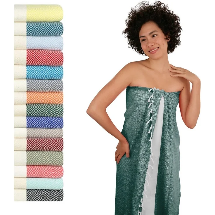 furora HOLIDAY Saunatuch Saunahandtuch Saunatuch Damen + Herren, Hamamtuch groß 100x200 XXL – Bild 1