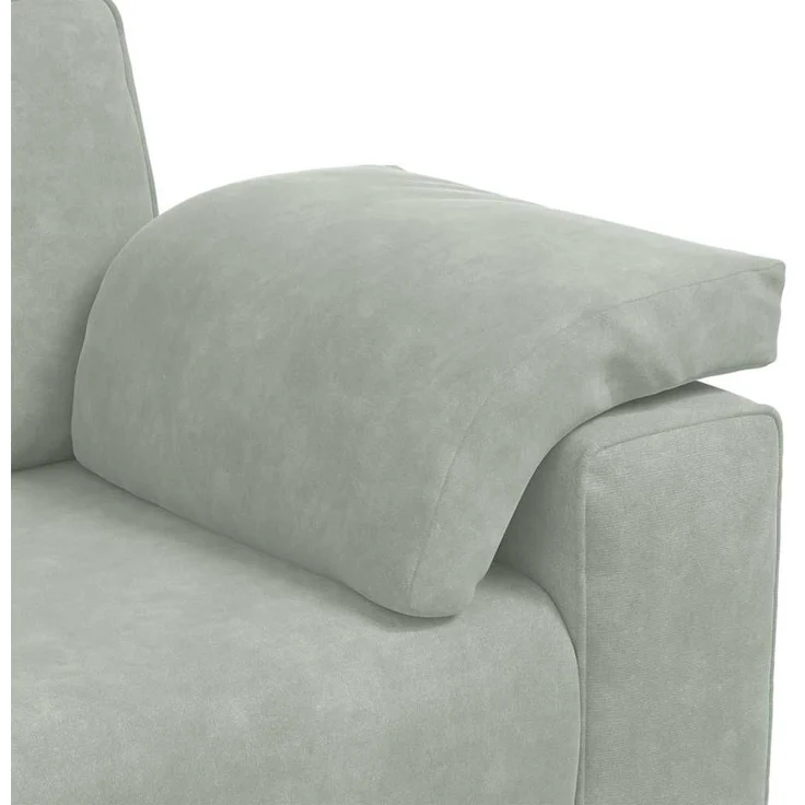 vidaXL Zweisitzer-Sofa Hellgrau 160x77x82 cm Samt 4105257 – Bild 6