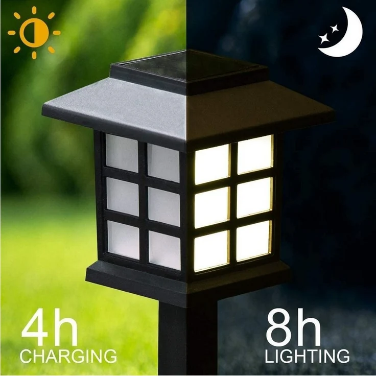 GIGALUMI LED Gartenleuchte, LED fest integriert, Warmweiß, für Garten, Landschaft, Weg, Innenhof, Terasse, Auffahrt – Bild 3