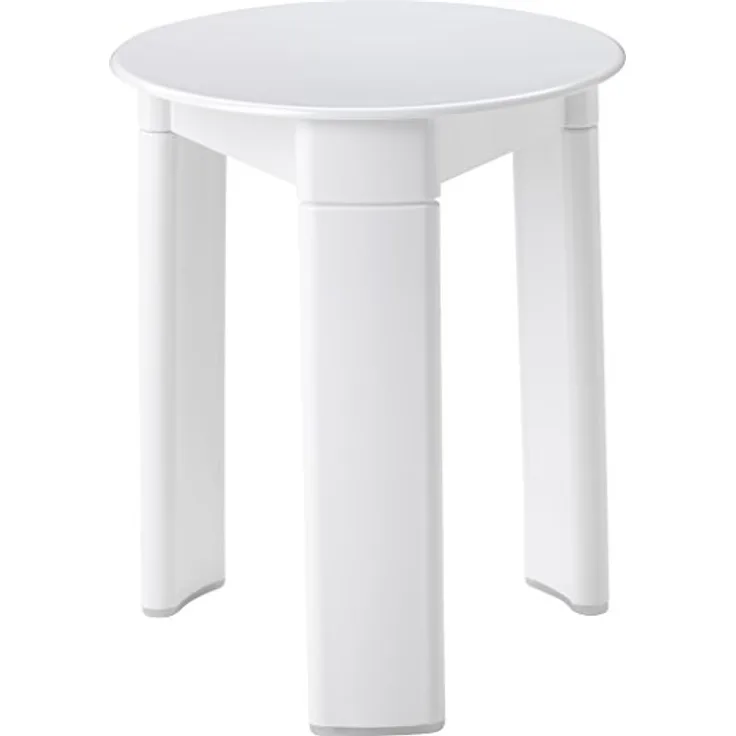 Gedy Trio Hocker, Badhocker aus ABS in Weiß 2072, einfacher Einbau