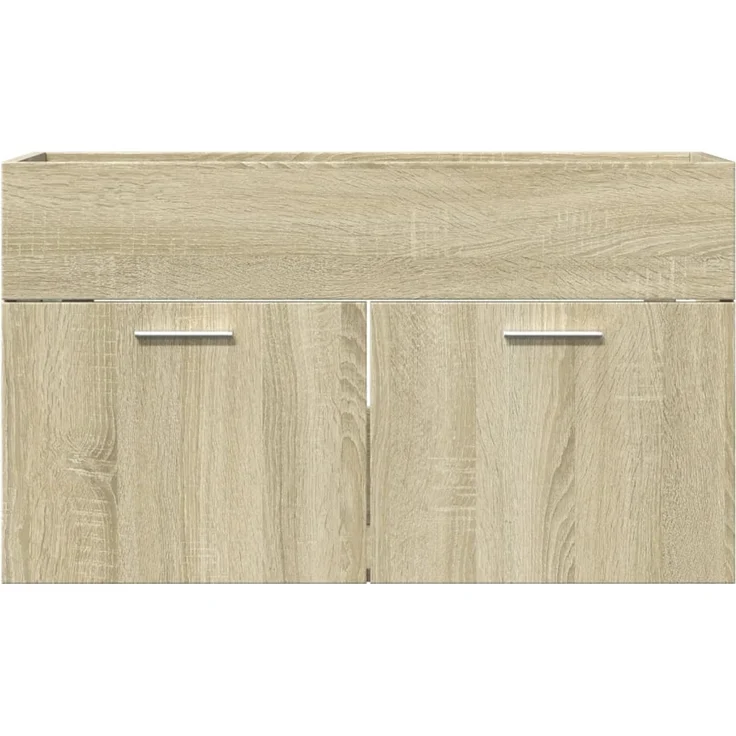 Waschbeckenunterschrank, Badschrank Sonoma-Eiche 90x38,5x46 Holzwerkstoff de7870 – Bild 4