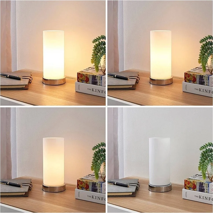 Lindby Tischleuchte Elianna, Glas Weiß IP20, 1 x 10 W LED – Bild 3