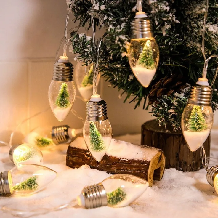 ABC Weihnachts-LED-Lichterkette, Schneeflocken-Weihnachtsbaum, 1,6 m