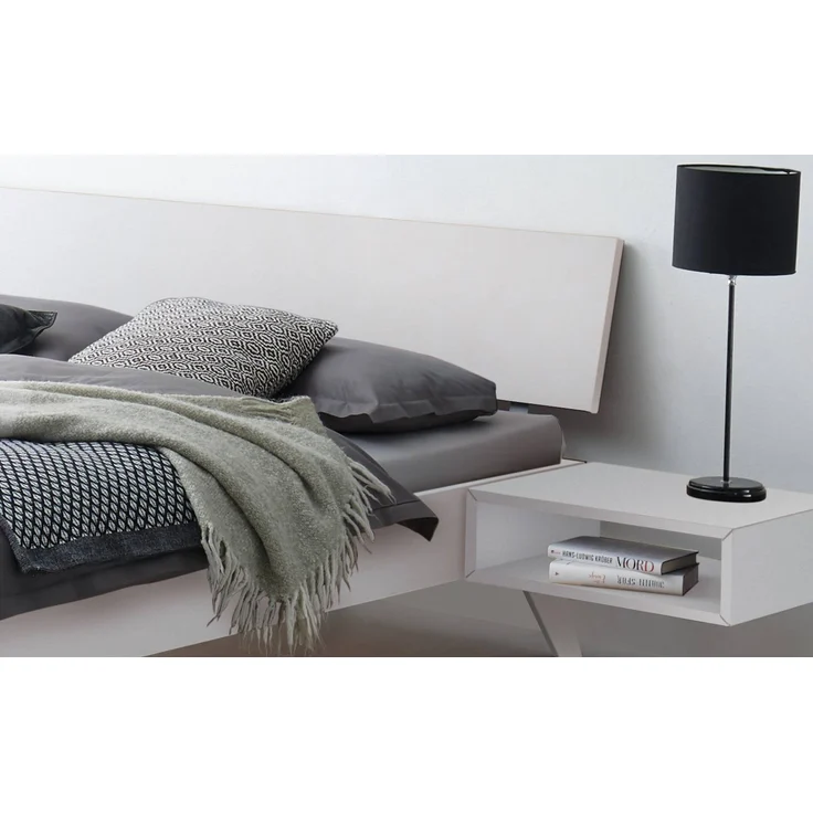 Hasena Bett Ancona Weiß mit schlanken Füßen 120x210 cm, Komforthöhe 25 cm MDF weiss deckend – Trento – Bild 3