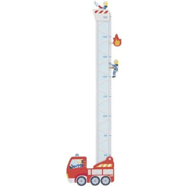 goki 60707 Kinder-Messlatte \"Feuerwehr\" Holz
