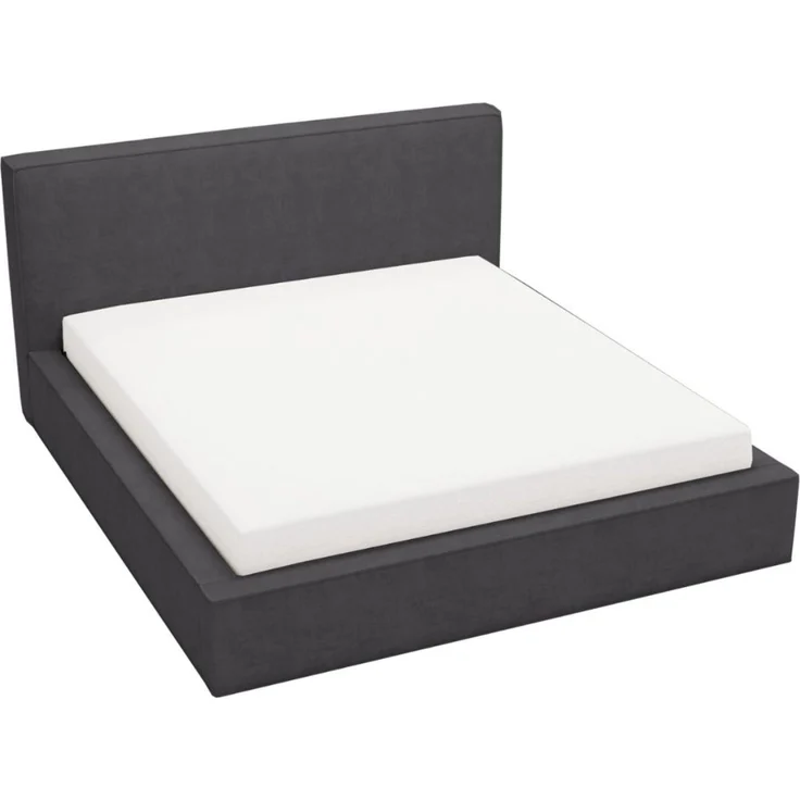 GRAINGOLD Monaco Doppelbett 180x200, Polsterbett mit Bettkasten und Kopfteil, Velour-Stoff, Dunkelgrau – Bild 2