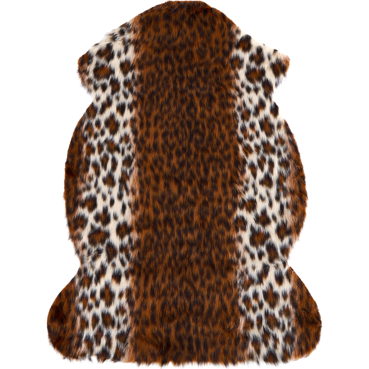 Kunstfell-Teppich Leopard braun 90 cm NAMBUNG