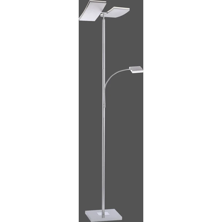 JUST LIGHT 11725-55 RUBEN LED Stehleuchte mit Lesearm 3000K dimmbar stahlfarben – Bild 1