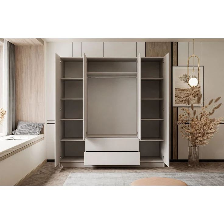Lookway Kleiderschrank AUREL 4D2SZ KASCHMIR mit Schubladen – Bild 2