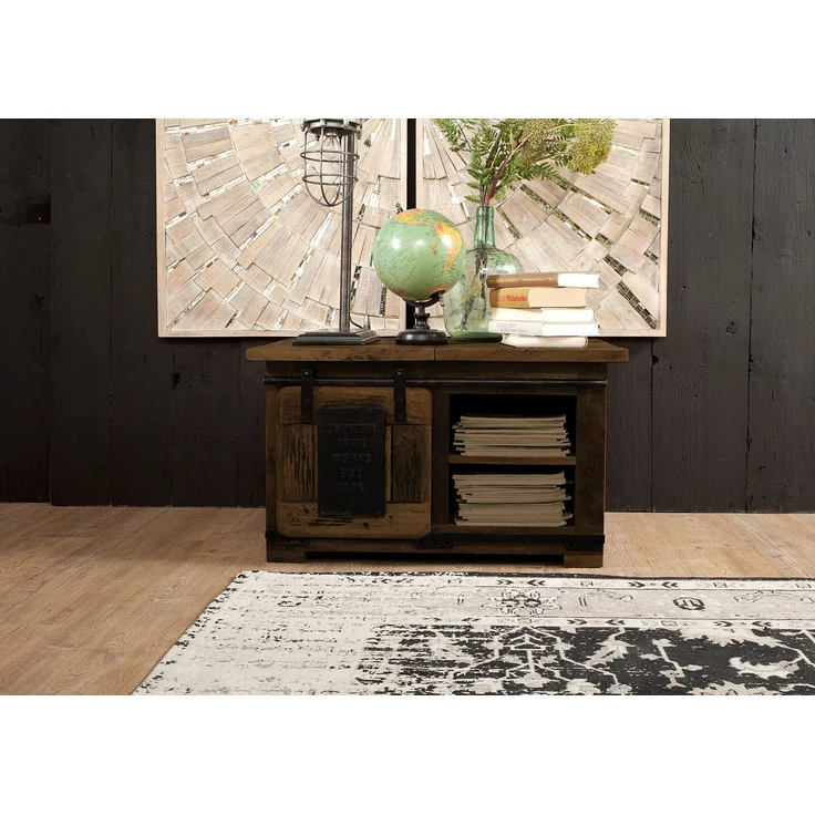 Truhe Mango 76x51x46 braun lackiert RAILWAY #434 – Bild 2