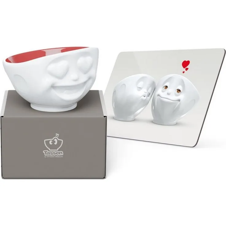 FIFTYEIGHT PRODUCTS Geschirr-Set Valentinstag Schale Herzlich Rubin & Brettchen Das süsse Leben