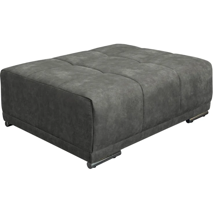 riess-ambiente Fußhocker ELEGANCIA 110cm grau (Einzelartikel, 1 St), Microfaser · mit Ziersteppung · für Sofas · Modern Design – Bild 1