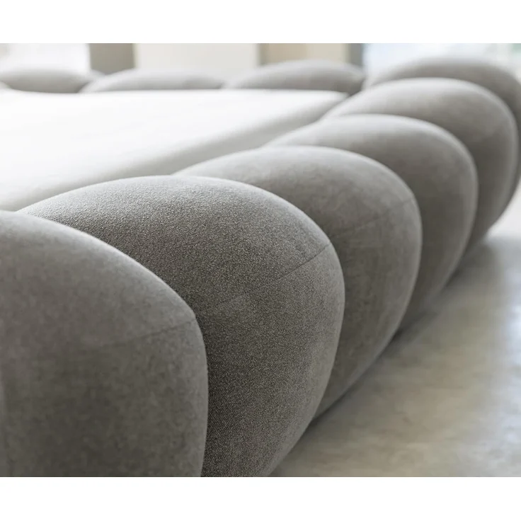 Polsterbettgestell Perlla 180x200 cm Strukturstoff Soft Grau – Bild 8