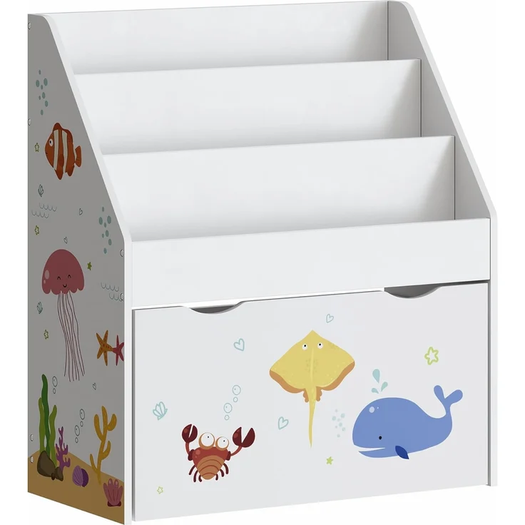 Kinderregal Aarnskona 70x63x30 cm Aqua Dream Motiv [en. casa] – Bild 4