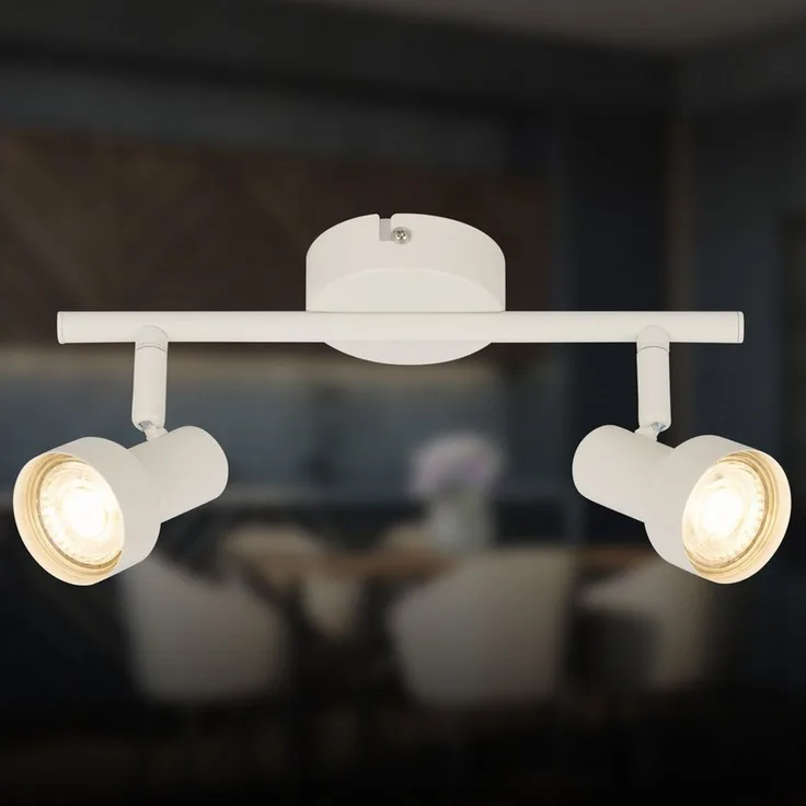 Briloner Leuchten LED Deckenspots TAPP, ohne Leuchtmittel, 27,5x12,5 cm, Wohnzimmer, Schlafzimmer, Flur, Büro