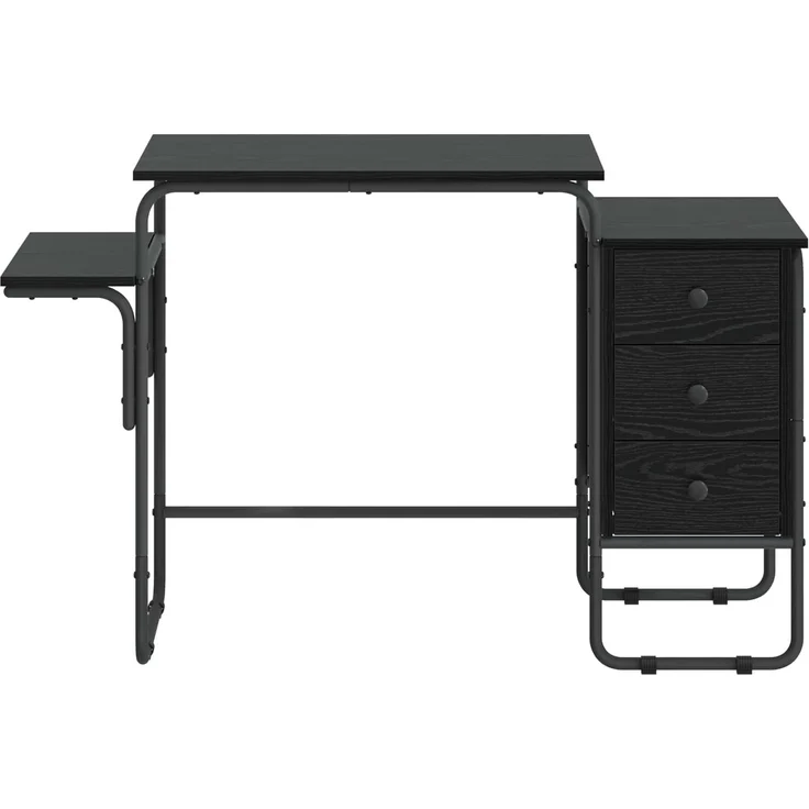 vidaXL Schreibtisch mit Stauraum Schwarz Eichen-Optik 120 x 50 x 75 cm 8007996 – Bild 4