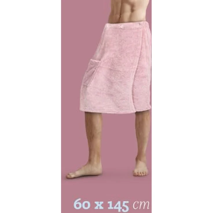 Bestlivings Saunatuch Herren 60x145cm, Sauna Kilt "Flauschig" Saunahandtuch mit Gummizug und Knopfverschluss – Bild 3