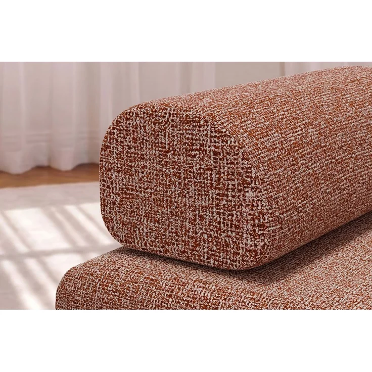 Cabrio-Chaiselongue aus rotem Tweed – Bild 2