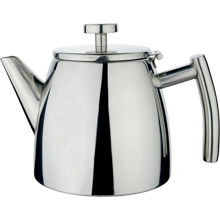 Café Ole Htp-06Dw Doppelwandige Teekanne, Edelstahl 18-10, Hochglanz Poliert, 0,6 L