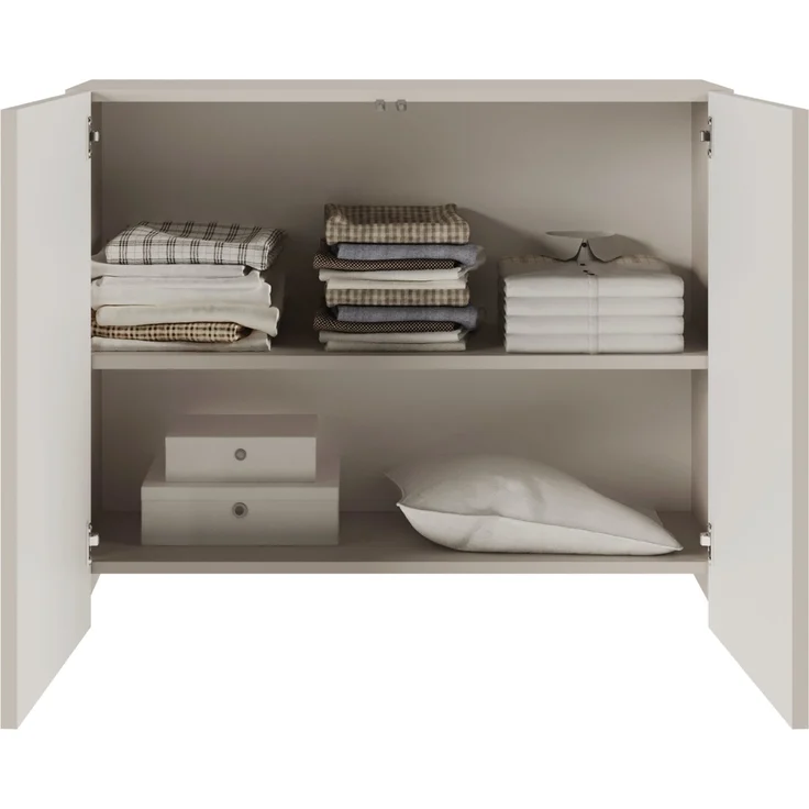 Selsey 'Arkadia' Sideboard mit 2 Türen und Bogenausschnitt, Kaschmirgrau, 100 cm – Bild 4