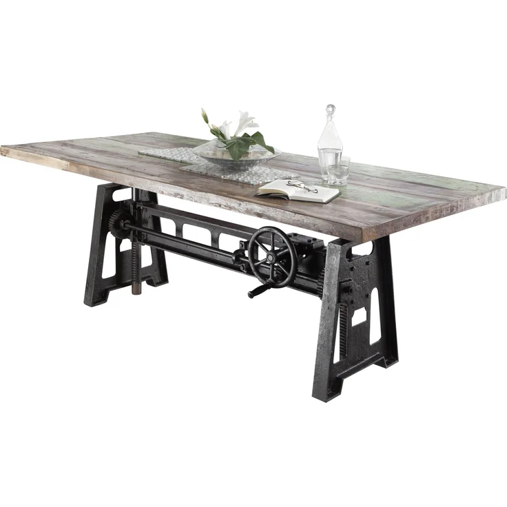Esstisch Altholz höhenverstellbar 200x100x75-105 mehrfarbig lackiert INDUSTRIAL #23 – Bild 1