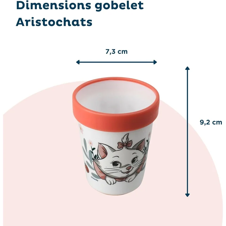 Disney Baby Aristocats Marie, 3-teiliges Set mit Bechern, großer Teller, rutschfest, leicht, praktisch, ab 10 Monaten, Weiß – Bild 7