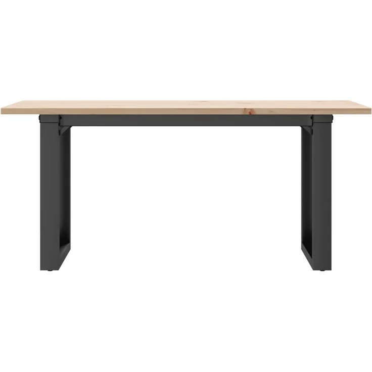 Couchtisch Sofatisch, O-Gestell 100 x 50 x 45 cm Massivholz Kiefer & Stahl d319e – Bild 4