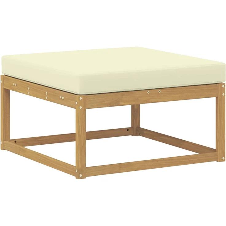 vidaXL Outdoor-Sofagarnitur mit Kissen 4 pcs Weiß und Creme Polyester 3386269 – Bild 4