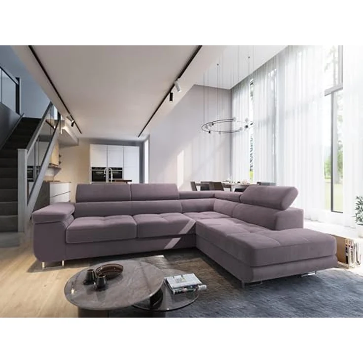 Masseno Ecksofa SELVA mit Schlaffunktion L-Form, Sofa mit Bettkasten – Bild 3