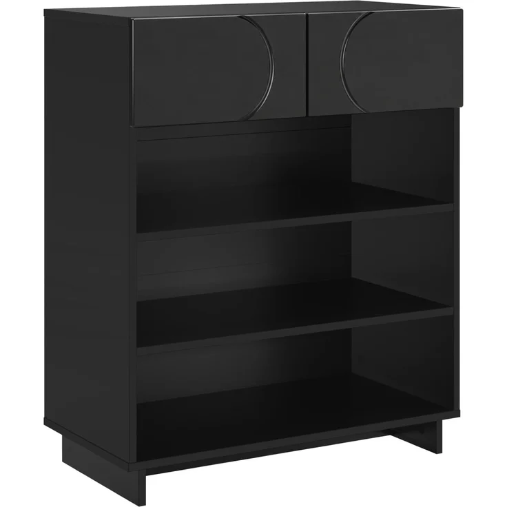 vidaXL Schuhschrank 73 x 38 x 87,5 cm Holzwerkstoff Schwarz 8011658 – Bild 2