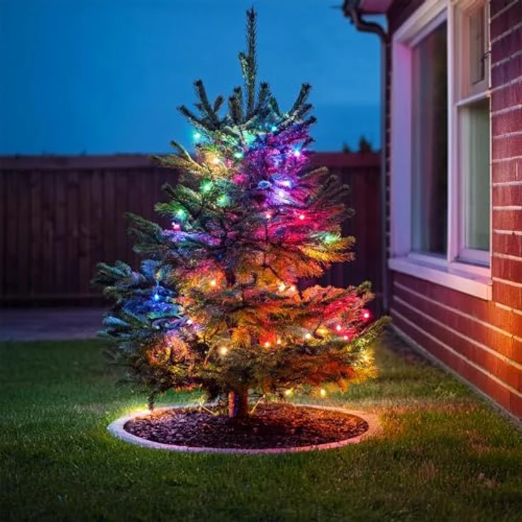Spetebo LED-Lichterkette LED Lichterkette mit 8 Leuchtfunktionen, 200-flammig, Weihnachts Beleuchtung mit Speicherchip – Bild 5