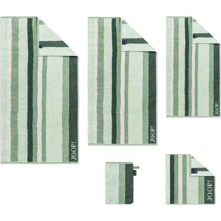 JOOP Frottier Handtücher Vibe Streifen|Seiflappen 30x30 cm| salbei