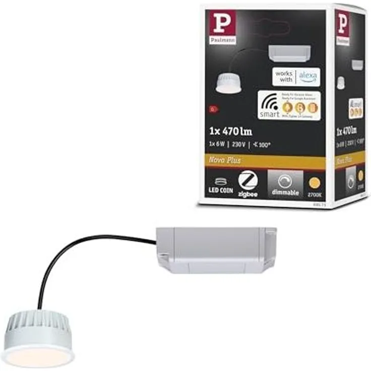 Paulmann No. 93073 LED Modul Coin ZigBee 6W 470lm 2700K Satin