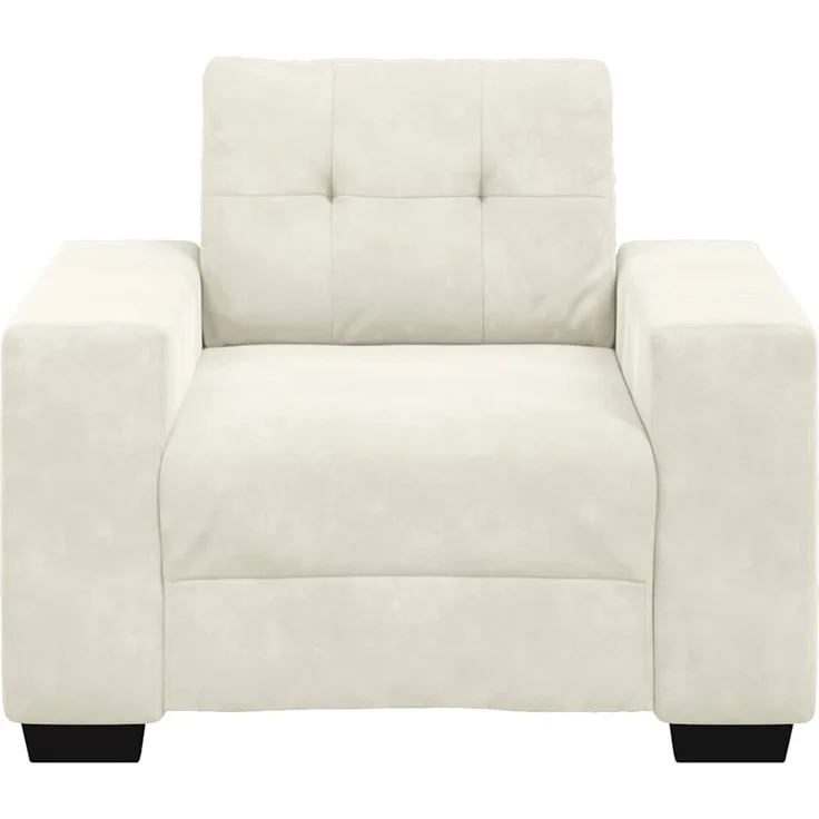 vidaXL Sessel Creme 100x78x80 cm Samt 4105106 – Bild 4