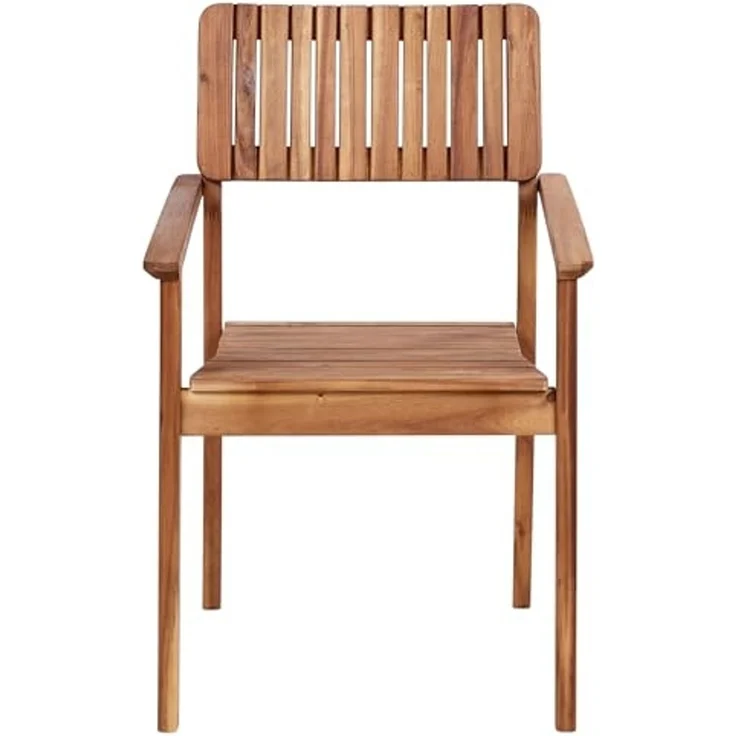 Gartenstuhl 2er Set AGELLO Akazienholz Heller Holzfarbton – Bild 4