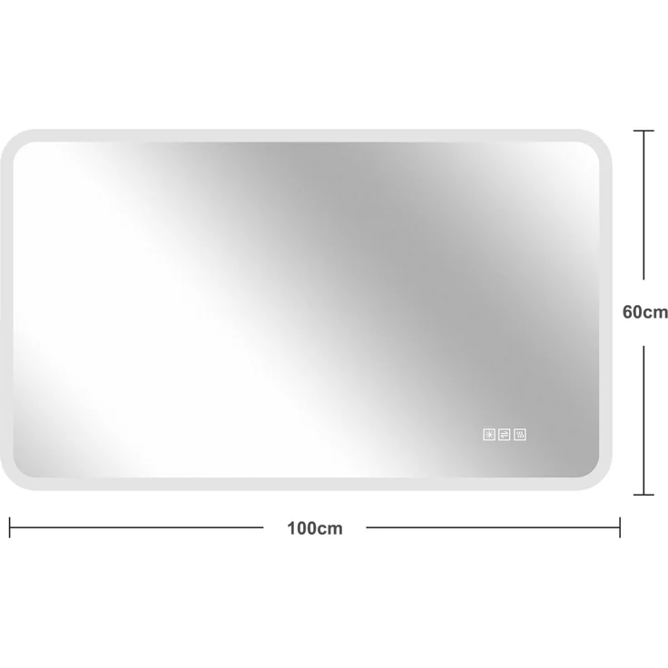 LED-Badezimmerspiegel aus Glas, dimmbar & beschlagfrei, 60x100 cm, Silber – Bild 7